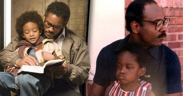 Comparación entre el personaje de Will Smith y Chris Gardner. Foto: Difusión.