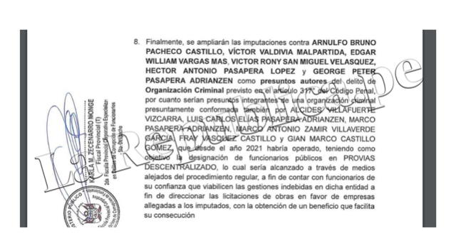 Documentos de la fiscal Karla Zecenarro. Foto: La República