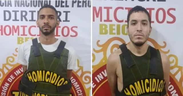  Adorfredo Alberto García Sánchez (28), alias Chacal, y Robert Luis Eduardo Urbina Vielma (23) integrantes de la banda criminal ‘Cota 95’. Foto: La República   