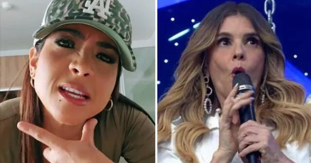  Katia Palma habría mandado una indirecta para Johanna San Miguel. Foto: Tik Tok/captura América TV   