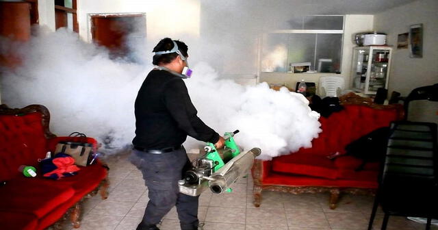 Ante el incremento de casos dengue en el norte del país, las autoridades han dispuesto una masiva fumigación y declaratoria de alerta roja a los centros de salud. Foto: difusión   