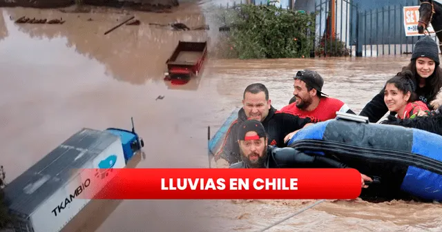 Chile sufrió inundaciones en su territorio a causa de las lluvias. Foto: composición LR/ captura de DNews/ AFP   