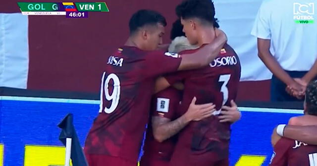 Selección venezolana celebró el primer gol ante Chile. Composición LR/RCN   
