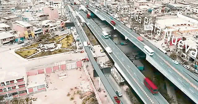 Así lucirían los puentes vehiculares elevados propuestos por Rafael López Aliaga. Foto: difusión   