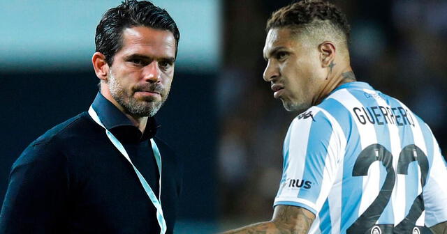  Fernando Gago dirigió a Paolo Guerrero en Racing. Foto: composición LR/TyC Sports.   