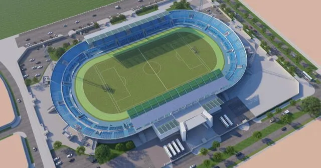 Proyección del nuevo Estadio Miguel Grau con las remodelaciones. Foto: Gobierno Regional de Piura Proyección del nuevo Estadio Miguel Grau con las remodelaciones. Foto: Gobierno Regional de Piura