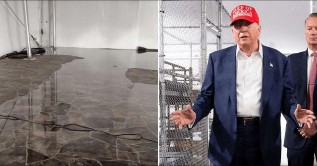 El presidente de EE.UU. asistió junto con la secretaria del DHS, Kristi Noem, a la inauguración del centro de detención. El presidente de EE.UU. asistió junto con la secretaria del DHS, Kristi Noem, a la inauguración del centro de detención.