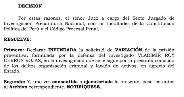 Poder judicial | vladimir cerrón | Junín
