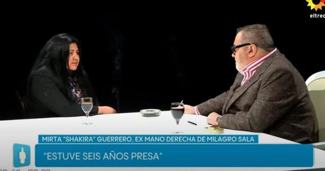 Mirta "Shakira" Guerrero, reveló todo sobre Milagro Sala en el programa de Jorge Lanata. Foto: captura de eltrece