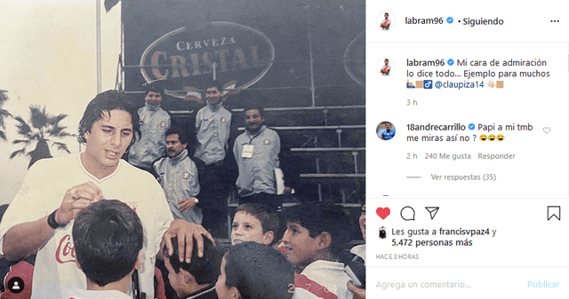 Claudio Pizarro: Luis Abram Instagram