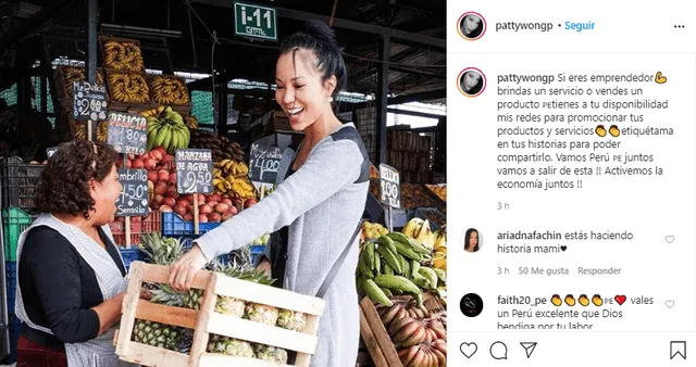 Patty Wong ofrece sus redes sociales para ayudar a emprendedores promocionando sus productos. Foto: Instagram.