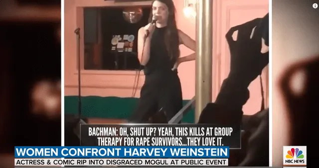 Actriz Kelly Bachman enfrenta a Harvey Weinstein
