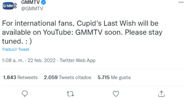 Cupid's last wish, Earth Mix, GMMTV