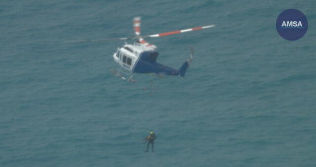El hombre fue rescatado luego de 20 horas de búsqueda. Foto: Australian Maritime Safety Authority - AMSA/Facebook