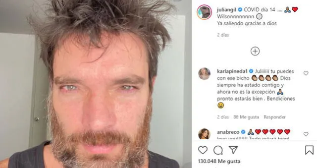 Publicación de Julián Gil Foto: captura de Instagram