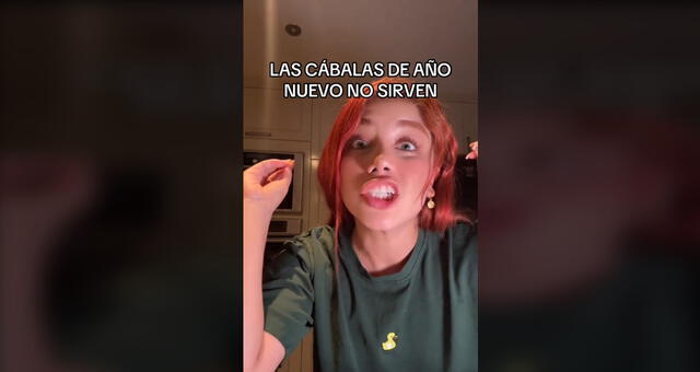  Marina Gold no cree en cábalas por Año Nuevo. Foto: TikTok   