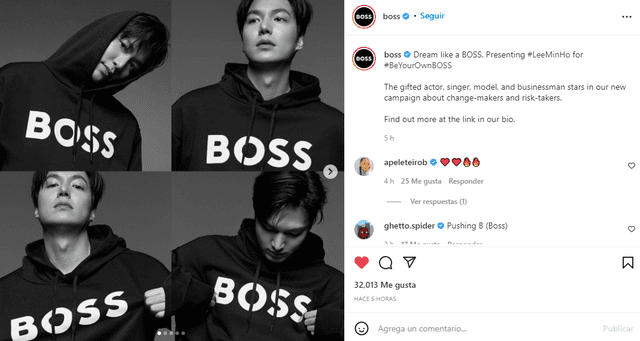 Lee Min Ho, BOSS, Be your own boss