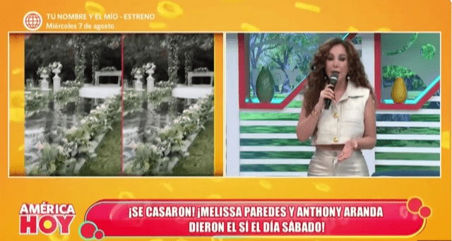 Janet Barboza habla de Melissa Paredes y Anthony Aranda. Foto: América TV   