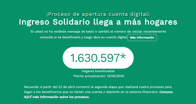 Hasta el momento, el Ingreso Solidario DNP ha beneficiado a más de un millón y medio de población en situación de pobreza. (FOTO: DNP)