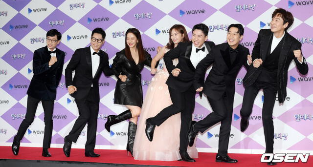 Elenco de "Running Man" fieles a su estilo en los SBS Entertainment Awards 2019.