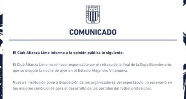 Alianza Lima vs Alianza Atlético, apagón interrumpió el partido