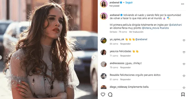  En 2022, Areliz, grabó su primera película de Hollywood y tuvo el papel de Sandra. Foto: Areliz Benel/Instagram<br><br>    