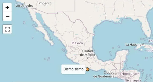 Último temblor hoy en México. Foto: SSN 