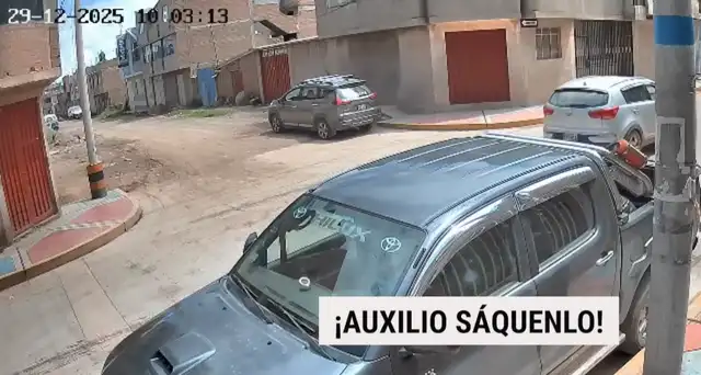 Cámaras de seguridad captaron el pedido de auxilio de los vecinos. Foto: Latina Cámaras de seguridad captaron el pedido de auxilio de los vecinos. Foto: Latina