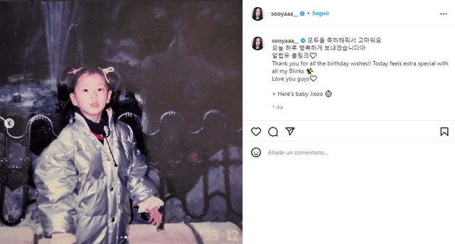 Jisoo de BLACKPINK compartió fotografías en Instagram por su cumpleaños. Foto: captura/Instagram