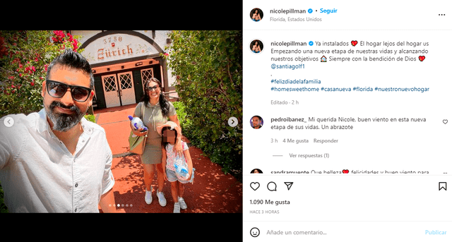 Nicolle Pillman mostró fotos de su nueva casa en el extranjero. Foto: Instagram