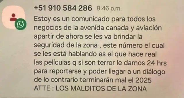 Negocios recibieron mensajes amenazantes tras los hechos. Negocios recibieron mensajes amenazantes tras los hechos.