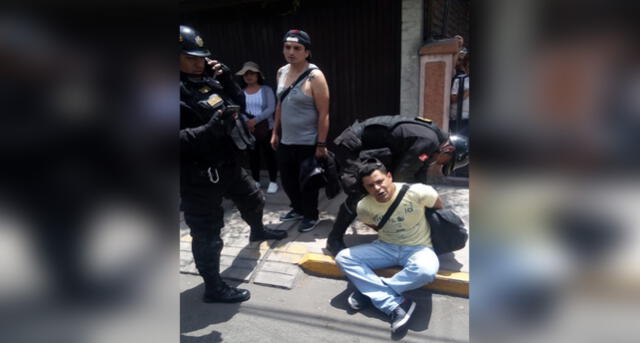 Tras persecución detienen a venezolano por robo de celular en Arequipa [VIDEO]