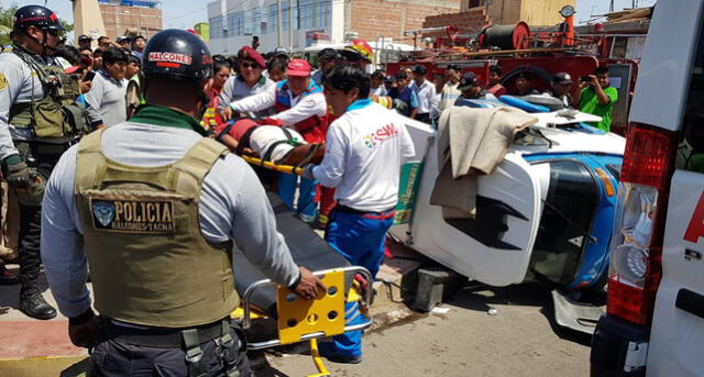 Dos quedan atrapados en una mototaxi tras un accidente en Tacna [FOTOS y VIDEO]
