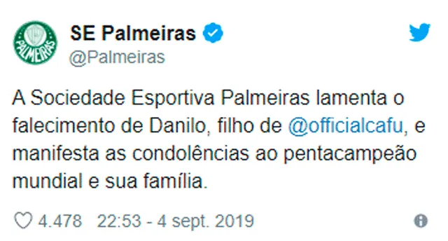 Twitter: @Palmeiras