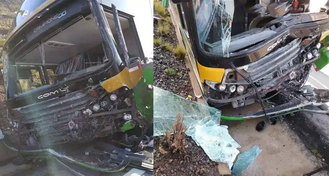 Ayacucho: choque entre bus y minivan deja dos muertos en vía Nasca-Puquio [FOTOS y VIDEO]