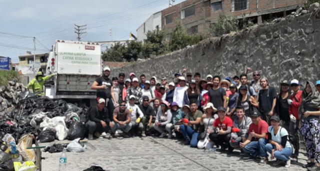 Jóvenes de Arequipa limpiaron valle de Chilina y cumplieron reto “basura challengue” 