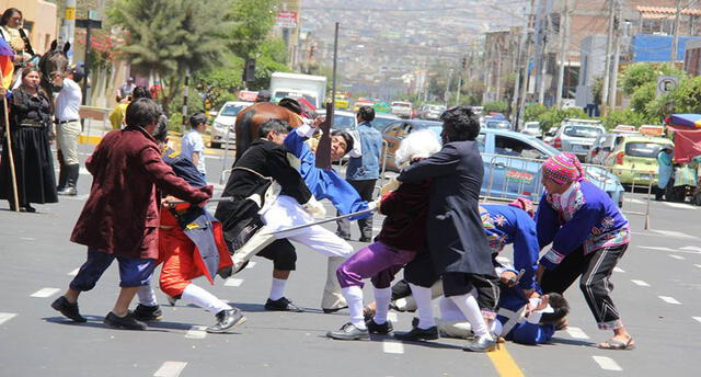 Actores de Cusco escenifican rebelión y muerte de Túpac Amaru II en Arequipa [FOTOS Y VIDEO]