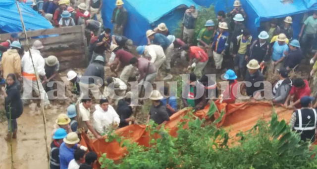 Puno: rescatan siete cadáveres tras derrumbe en campamentos mineros de Carabaya