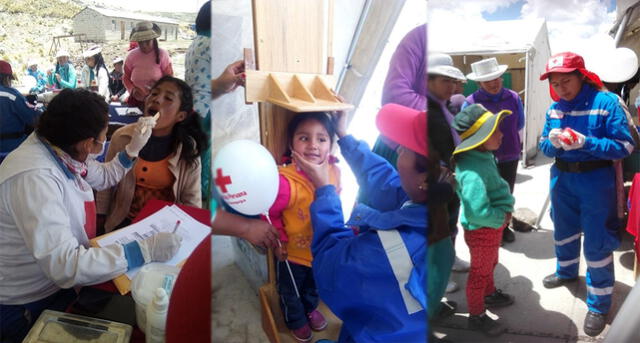 Cruz Roja atendió a más de 100 niños de centro poblado lejano en Arequipa