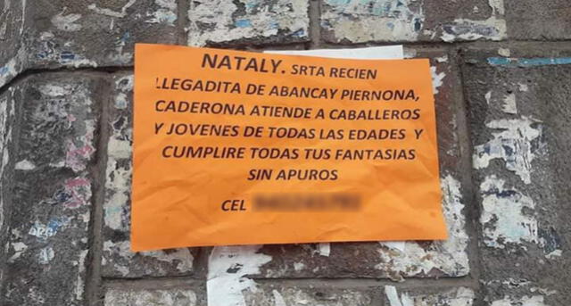 Curiosos avisos de damas que ofrecen sus servicios invaden calles de Cusco [FOTOS]