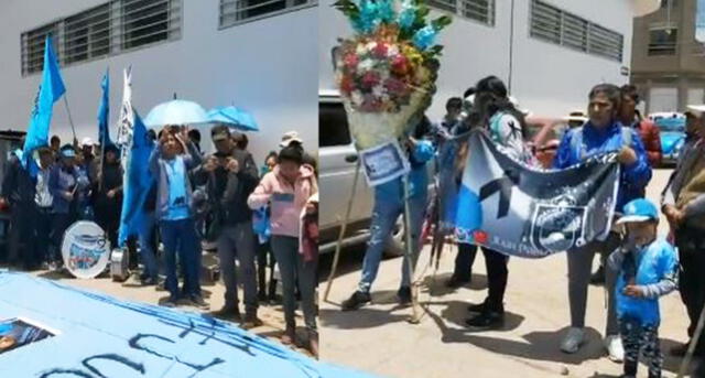 Despedida. Hinchas prepararon una banderola y cánticos para dar el adiós a Juan Pablo Vergara.