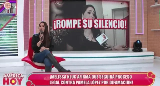  Melissa Klug rompió su silencio en 'América hoy'. Foto: captura de América TV   