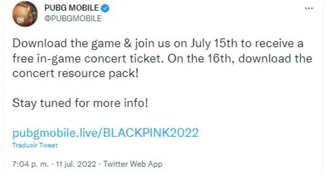 BLACKPINK x PUBG en concierto virtual.