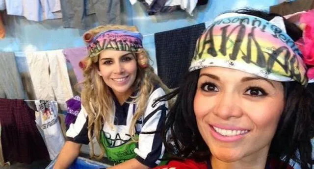 Karla Luna y Karla Panini compartieron escenario en el programa de televisión 'Las Lavanderas'.