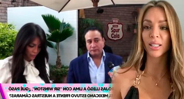 Sheyla Rojas y 'Sir Winston' estuvieron meses atrás en Lima. Foto: América TV.    