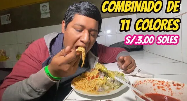 El youtuber Luis probó un rico combinado de 11 colores y esto pasó | Foto: Mi Receta Mágica en Youtube