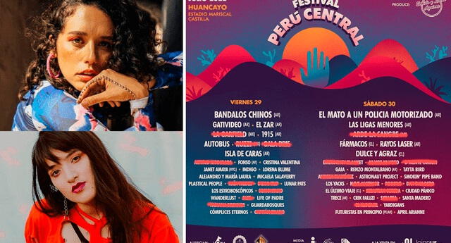 Según denunciaron los artistas, la organización del evento les habría “faltado el respeto”.  Foto: Instagram / @gala_brie / @andreaquemira / @festivalperucentral