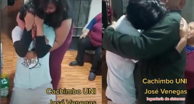 ¡Cachimbo! Joven rompió en llanto al enterarse que logró ingresar a la UNI. Foto: captura/TikTok