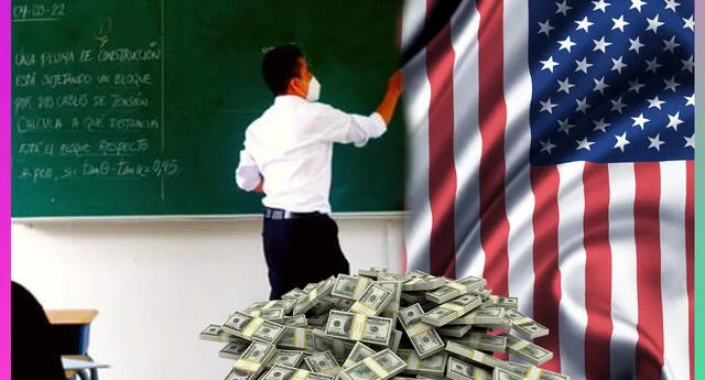 Este sería el salario de un profesor peruano  de español en Estados Unidos | Foto: Composicion - GLR