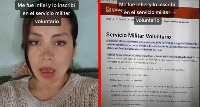 Mujer trata de inscribir a su novio al servicio militar tras enterarse que le fue infiel